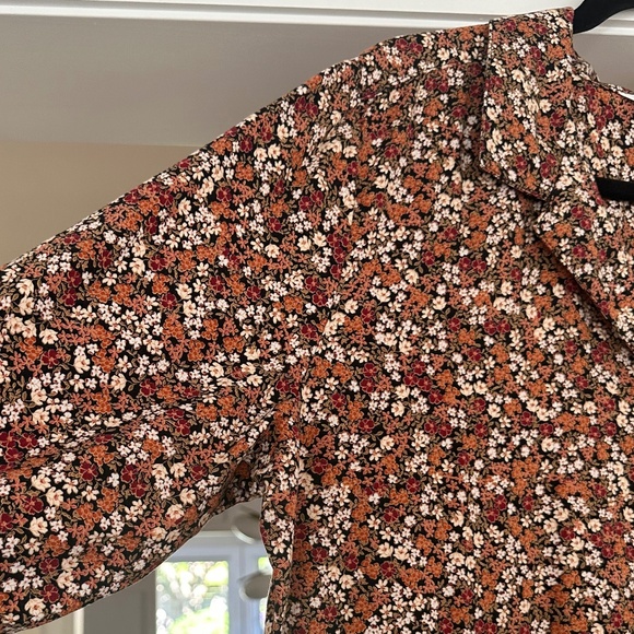 JOE FRESH Floral Button Front Shirt Dress with Waist Tie - Size XL. NWOT. - Picture 5 of 15